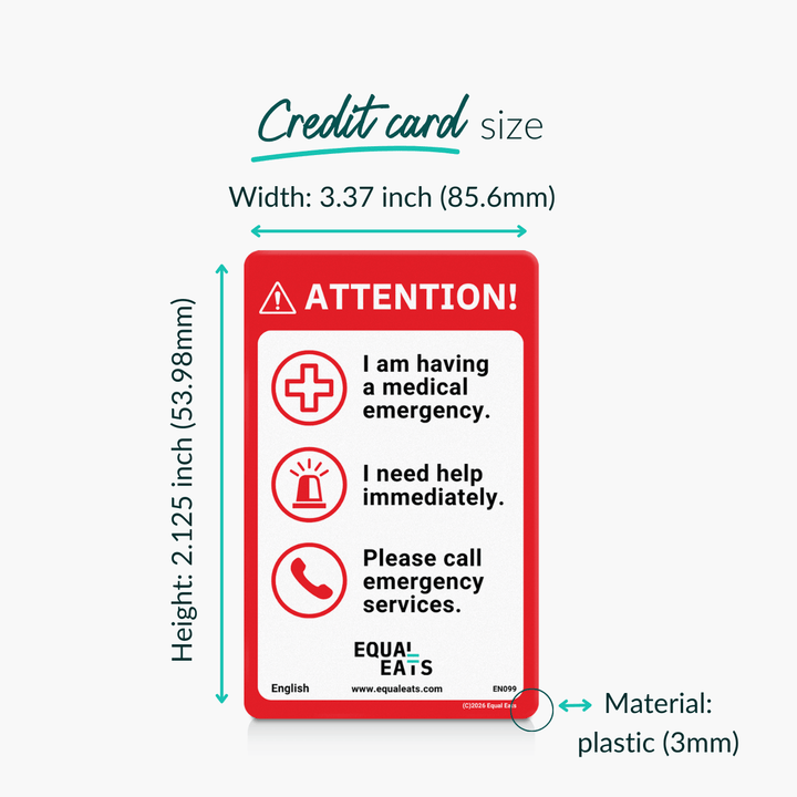 Emergency Translation Card (Plastic)