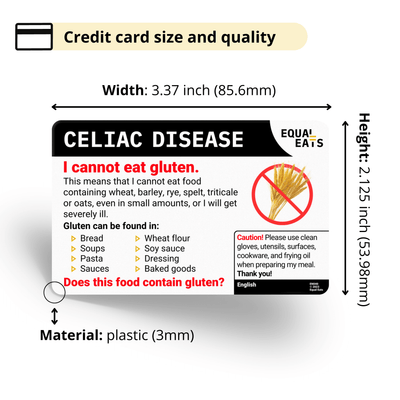 Catalan Celiac Disease Card