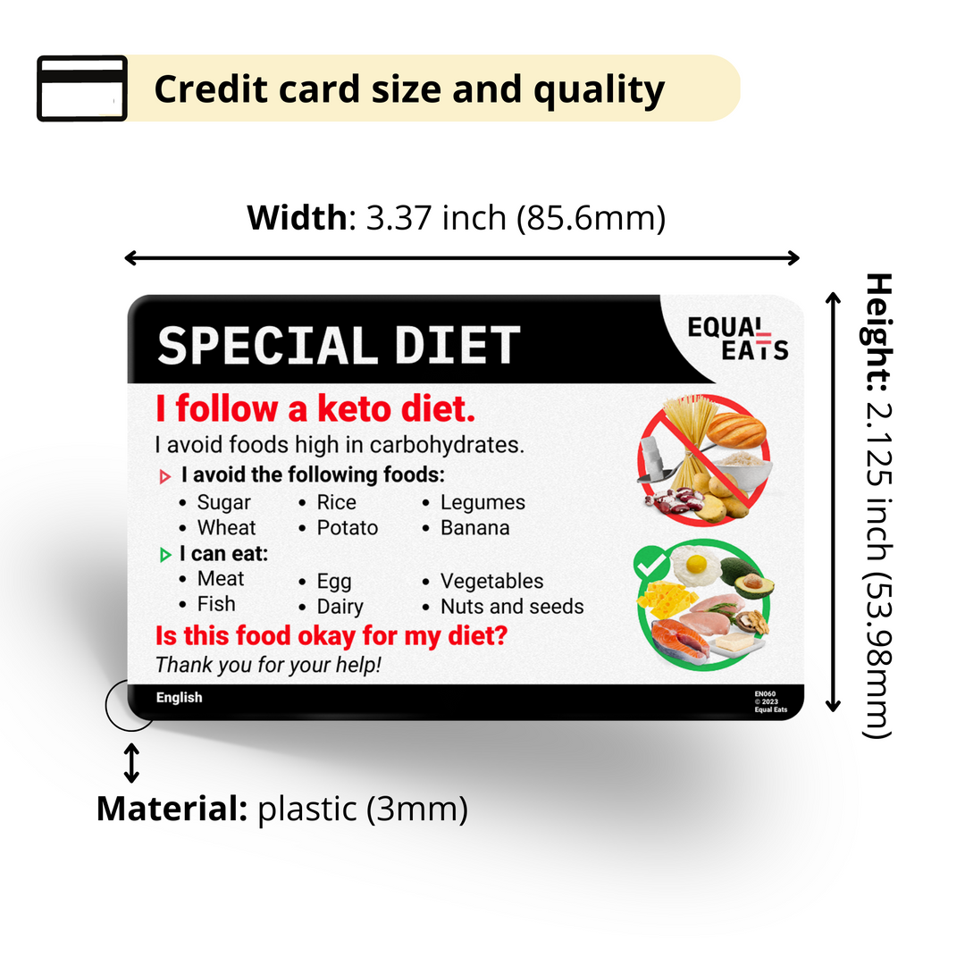 Catalan Keto Diet Card