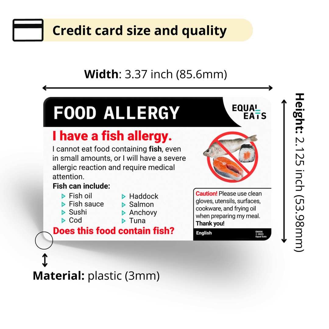 Catalan Fish Allergy Card