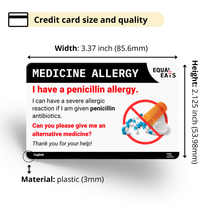 Catalan Penicillin Allergy Card