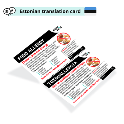 Estonian Tree Nut Allergy Card