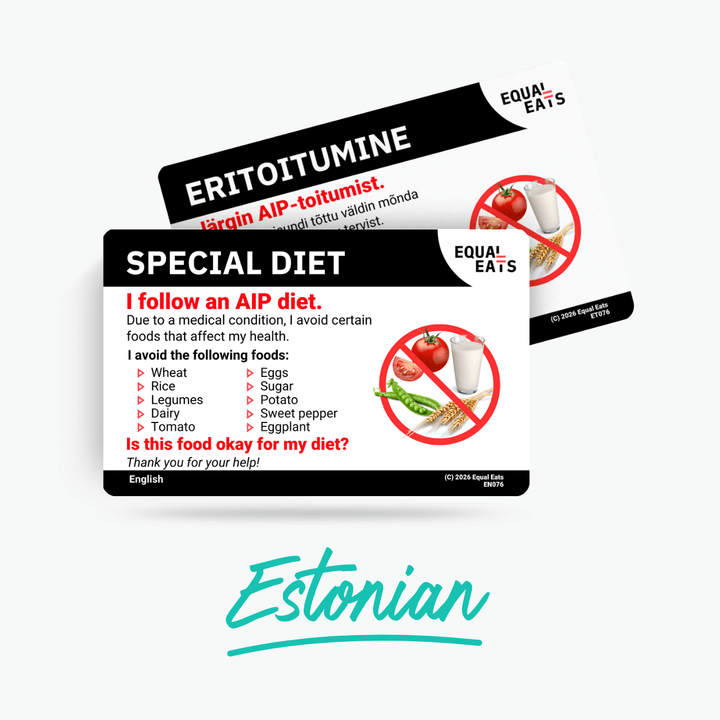 Estonian AIP Diet Card