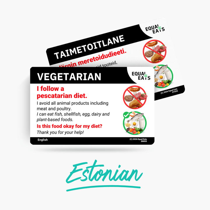 Estonian Pescatarian Card