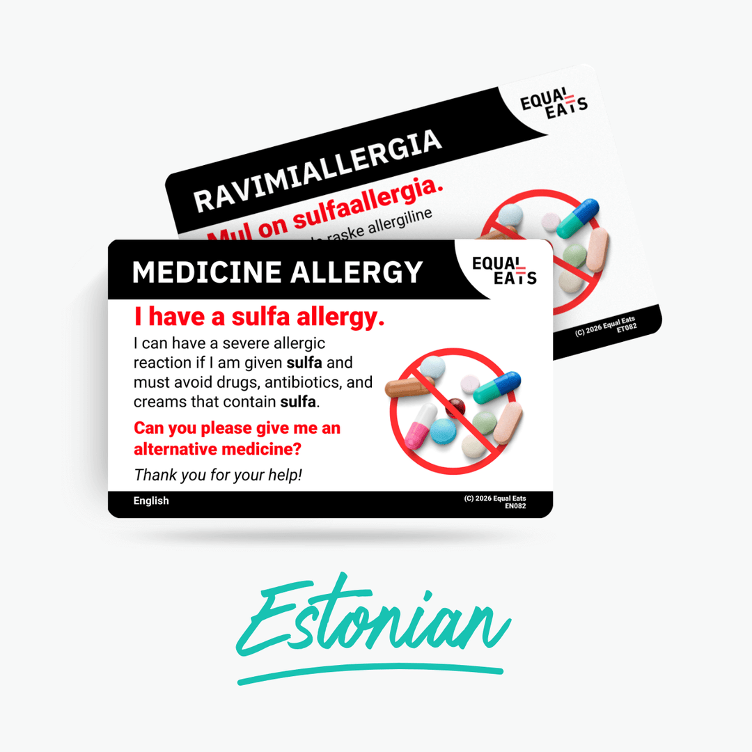 Estonian Sulfa Allergy Card