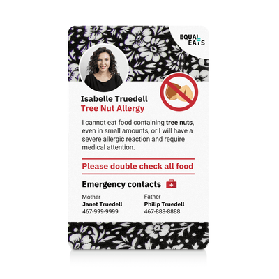 Fabric Tree Nut Allergy ID Card (EqualEats)