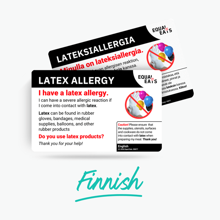 Finnish Latex Allergy Card