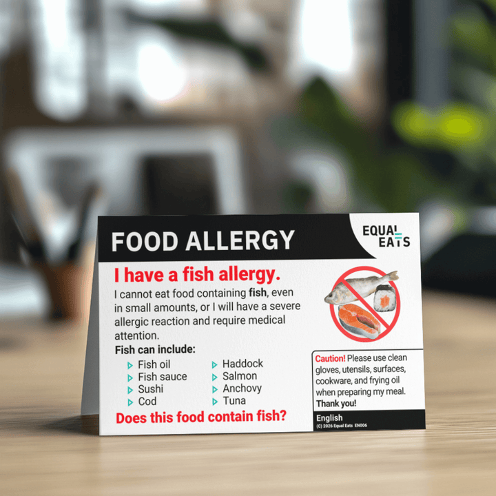 Fish Allergy Printable Card (PDF Download)