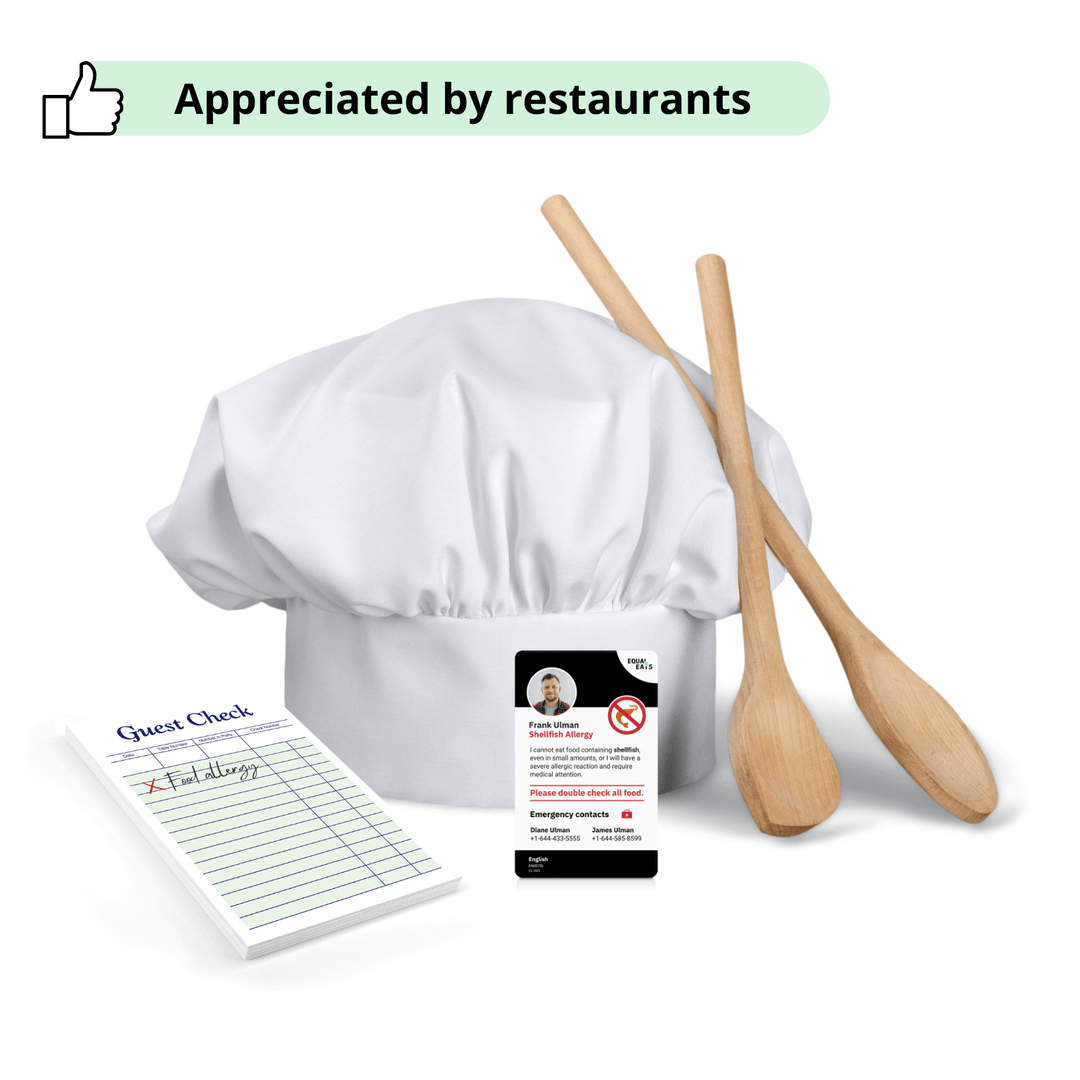 Shellfish Allergy Emergency ID Translation Card