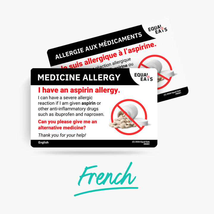French Aspirin Allergy Card