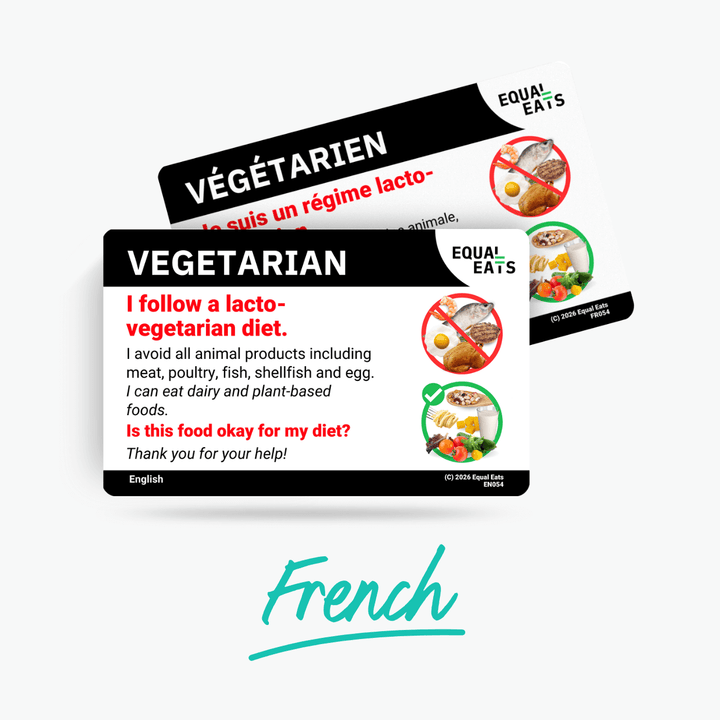 French Lacto Vegetarian Card