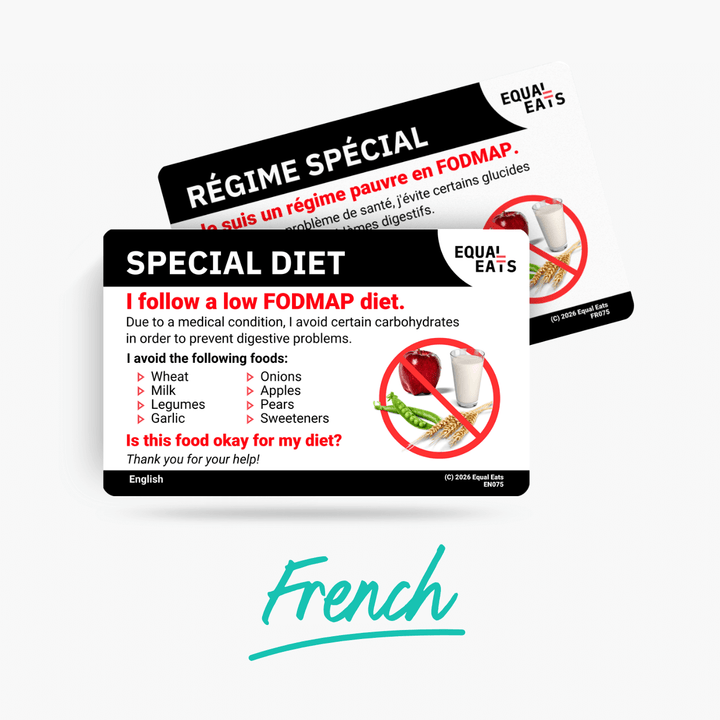 French Low FODMAP Card