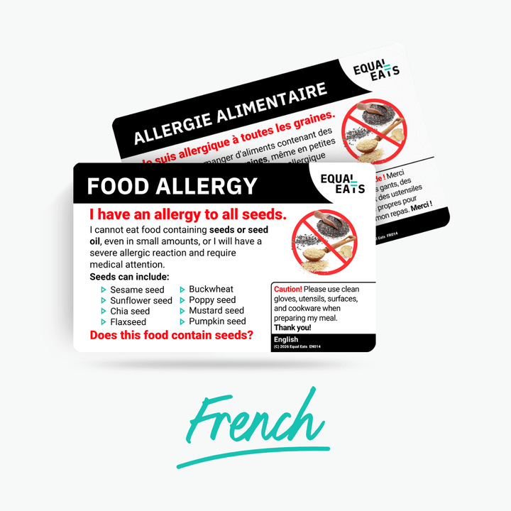 French Seed Allergy Card