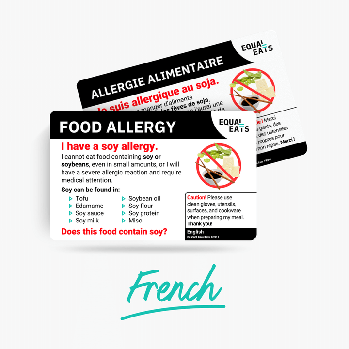 French Soy Allergy Card