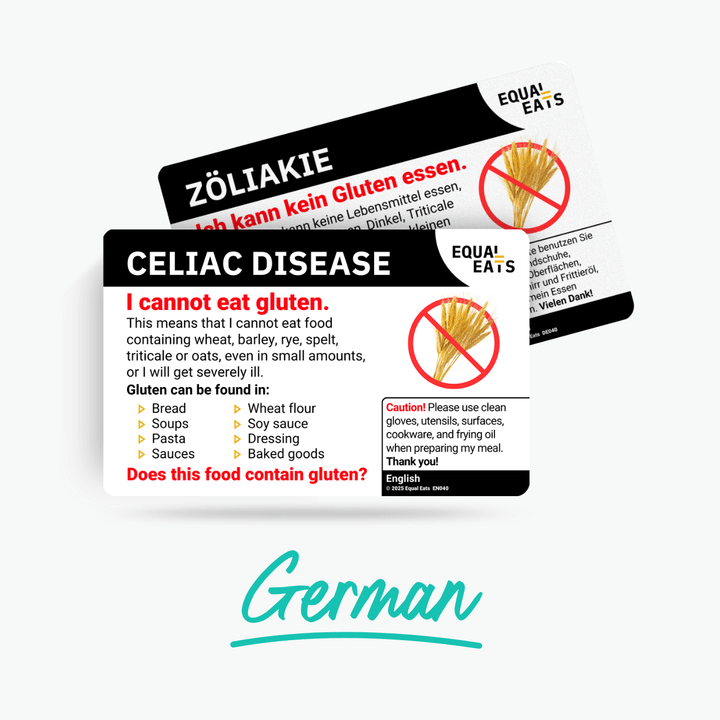 German Celiac Disease Card