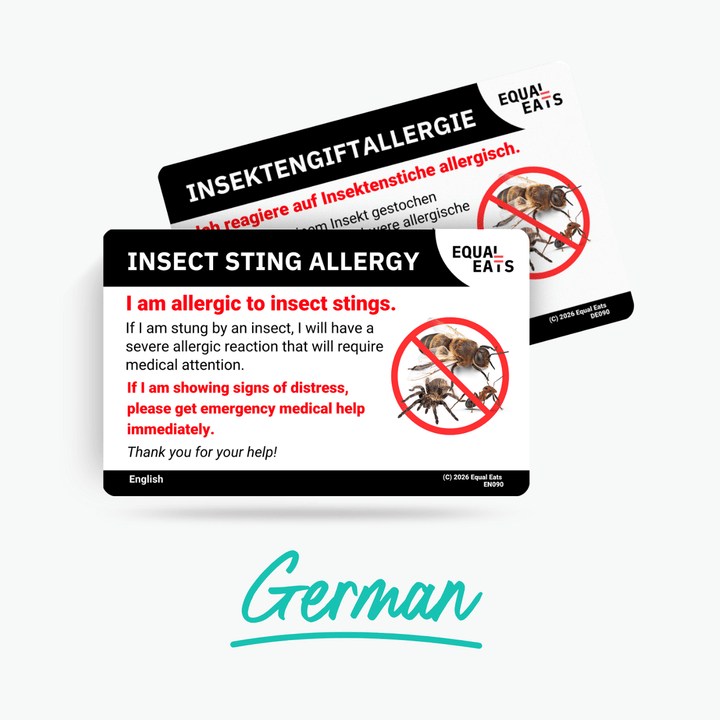 German Insect Sting Allergy Card