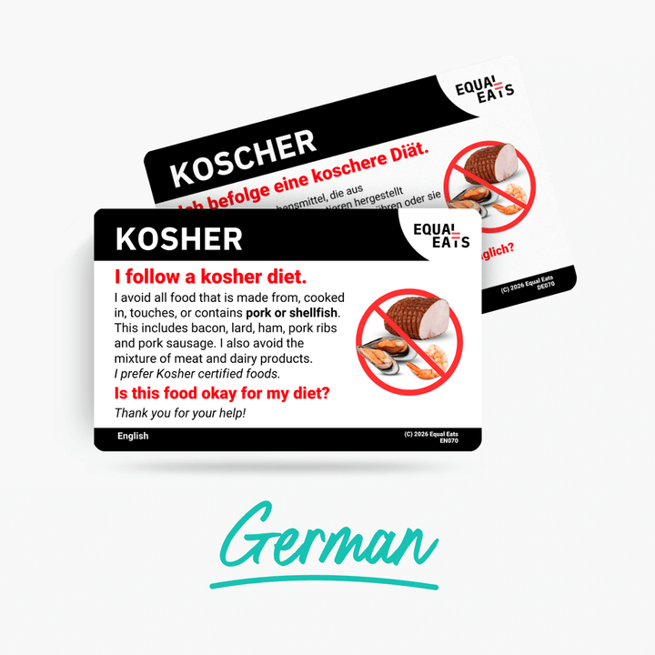 German Kosher Diet Card