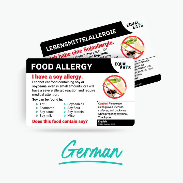 German Soy Allergy Card