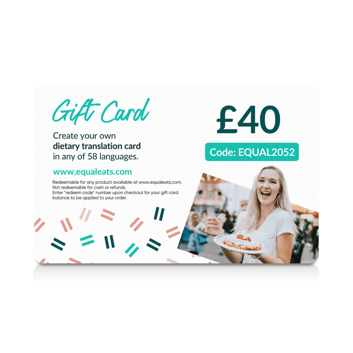 Equal Eats Plastic Gift Card (GBP) 🇬🇧