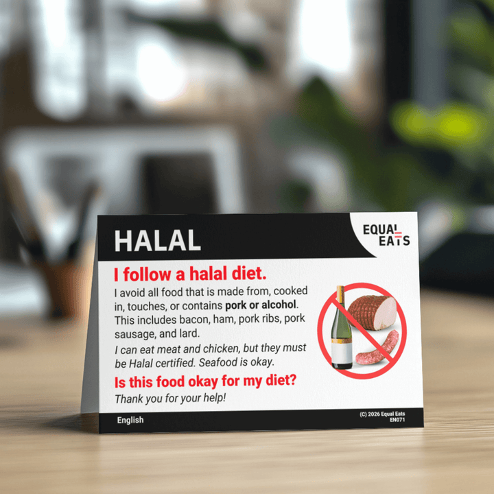 Halal Diet Printable Card (PDF Download)
