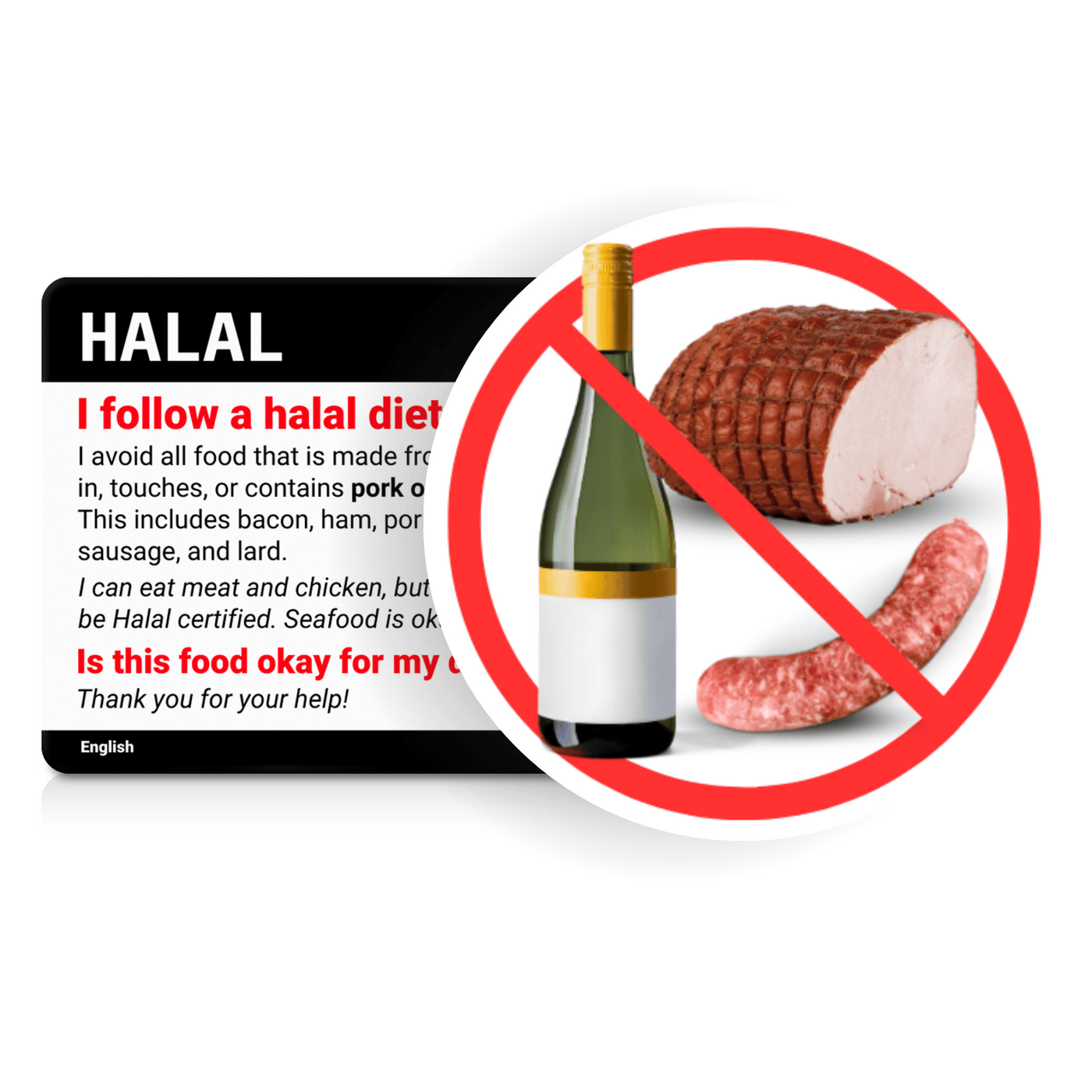 Halal Food Restaurant Card