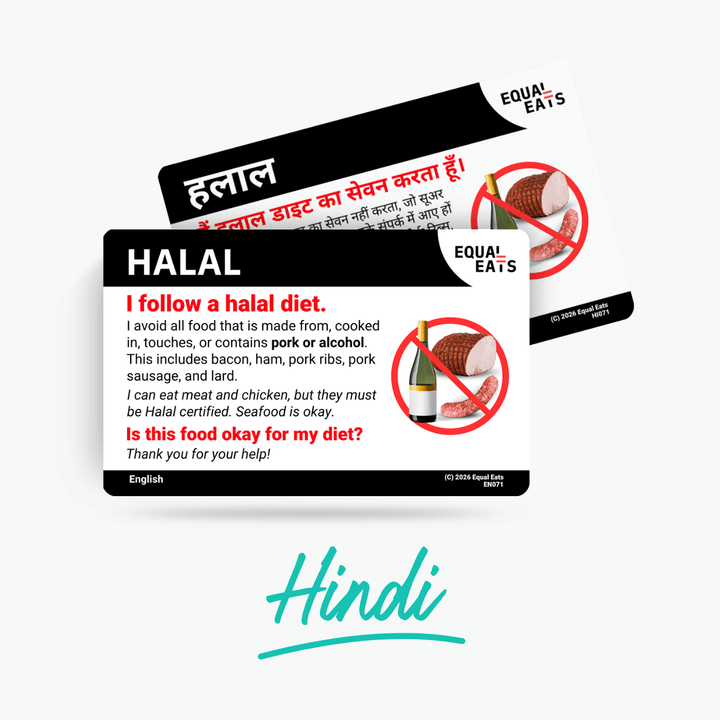 Hindi Halal Diet Card