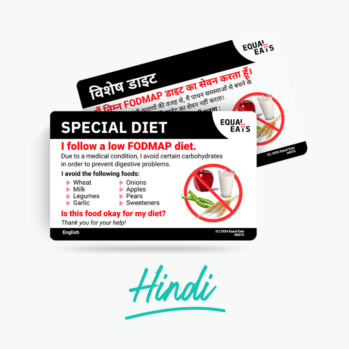Hindi Low FODMAP Card