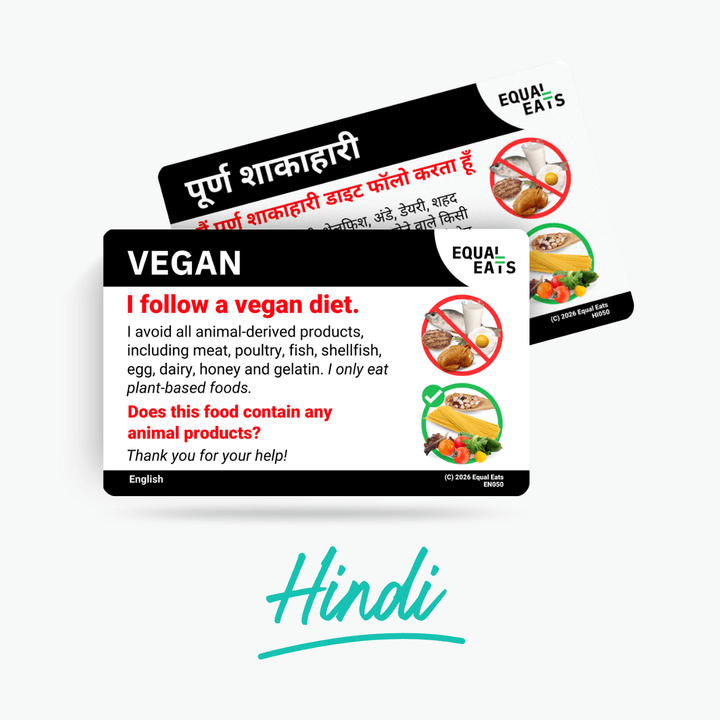 Hindi Vegan Card