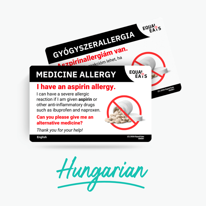 Hungarian Aspirin Allergy Card