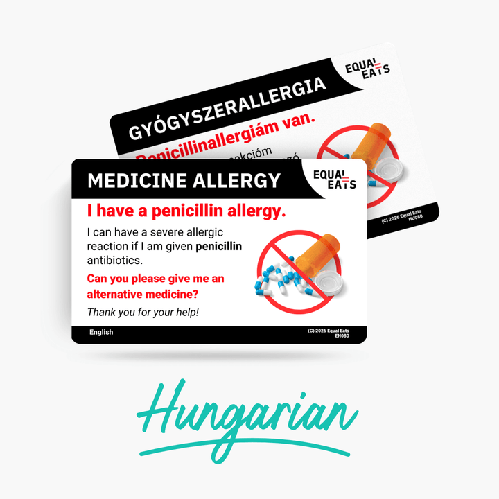 Hungarian Penicillin Allergy Card