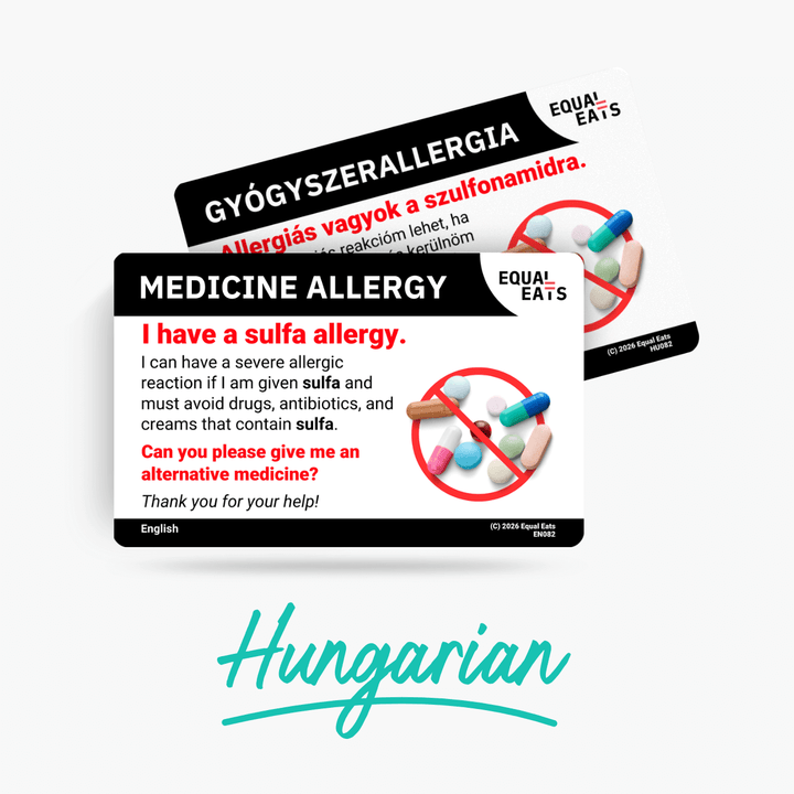 Hungarian Sulfa Allergy Card
