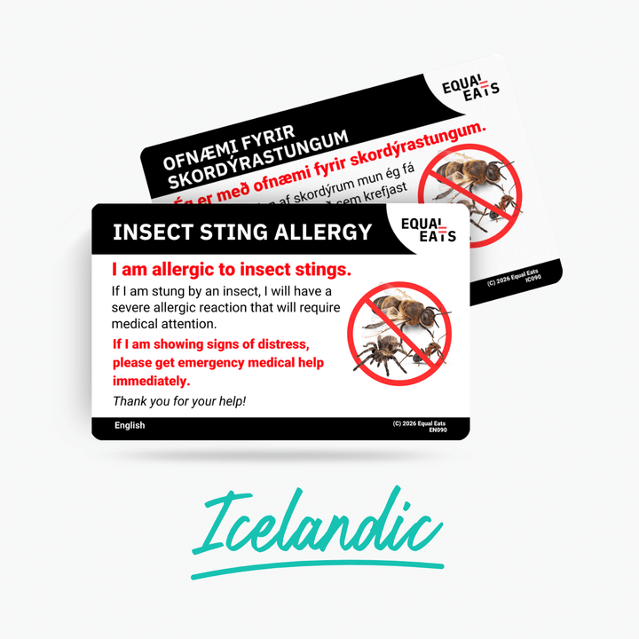 Icelandic Insect Sting Allergy Card