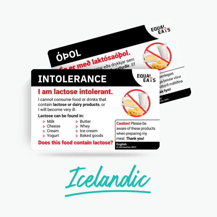 Icelandic Lactose Intolerance Card
