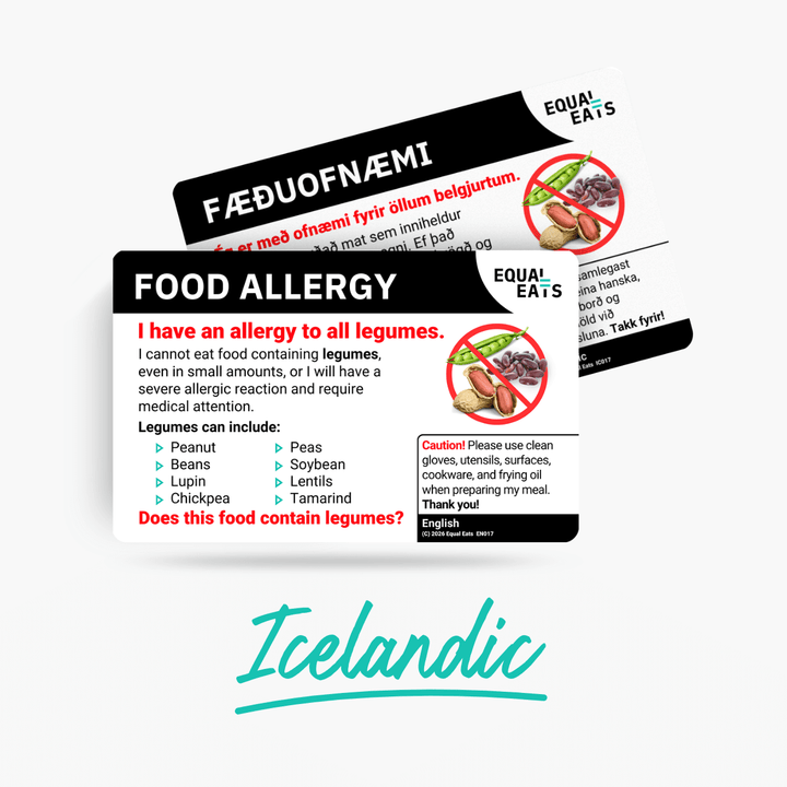 Icelandic Legume Allergy Card