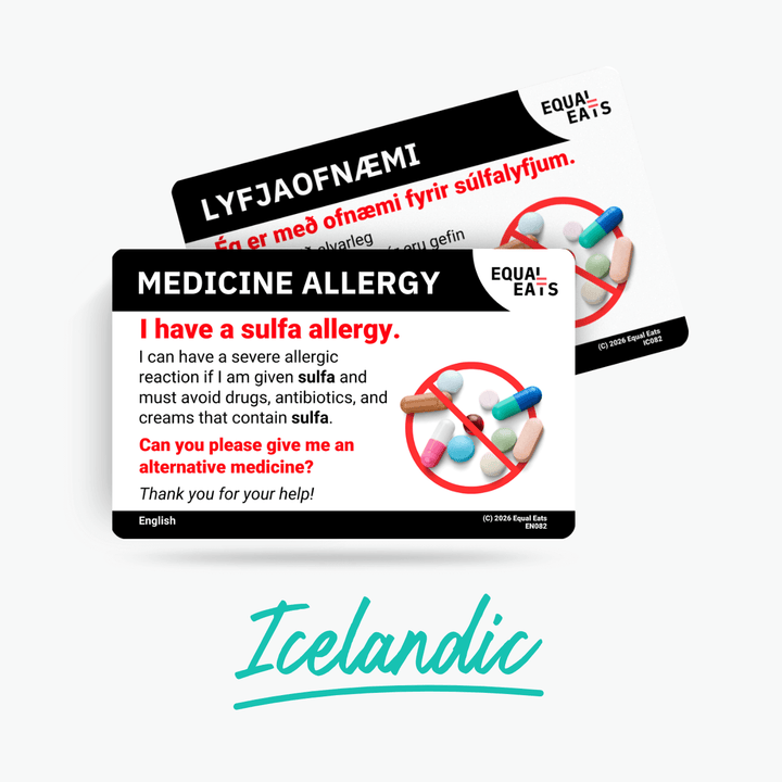Icelandic Sulfa Allergy Card