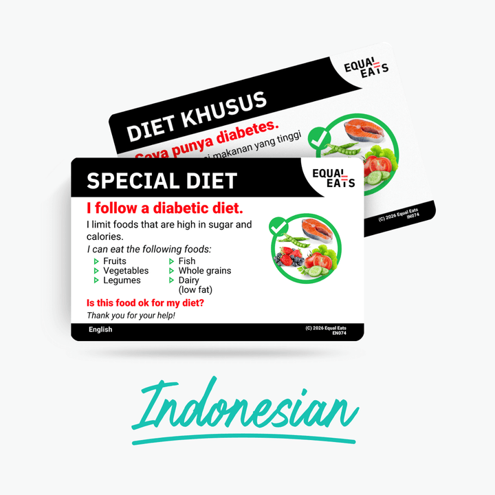Indonesian Diabetic Diet Card