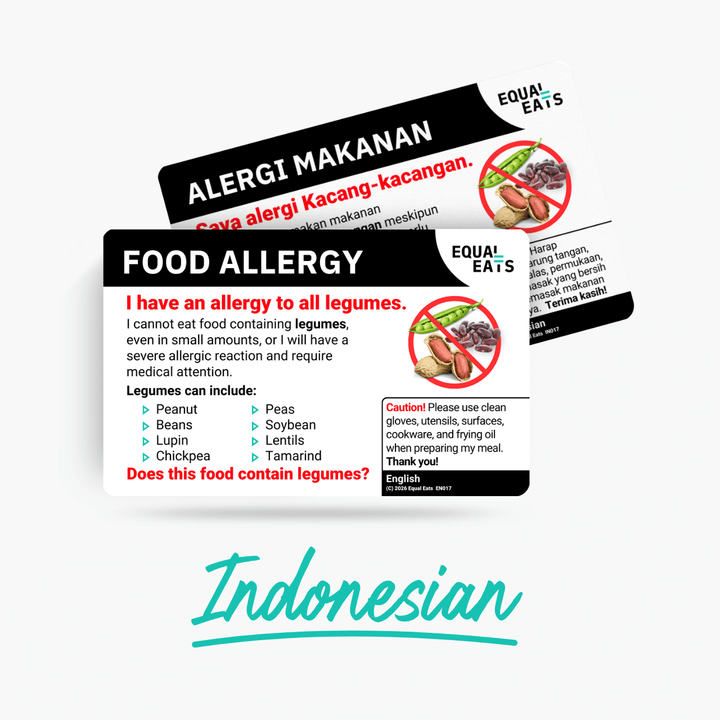 Indonesian Legume Allergy Card