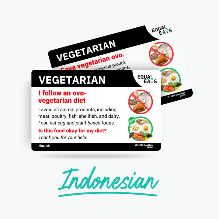 Indonesian Ovo Vegetarian Card