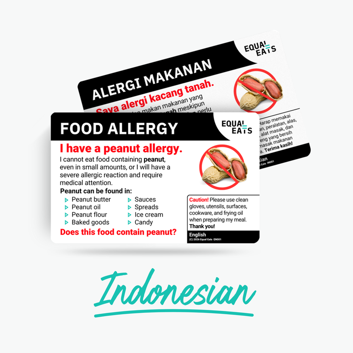 Indonesian Peanut Allergy Card