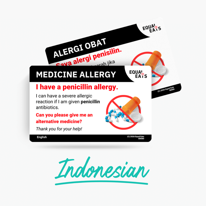 Indonesian Penicillin Allergy Card