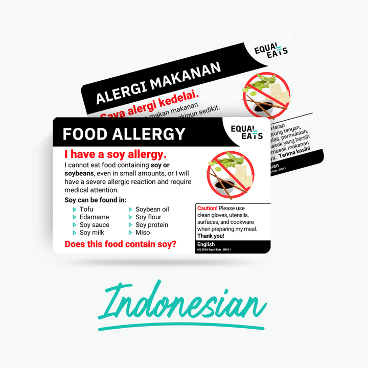 Indonesian Soy Allergy Card