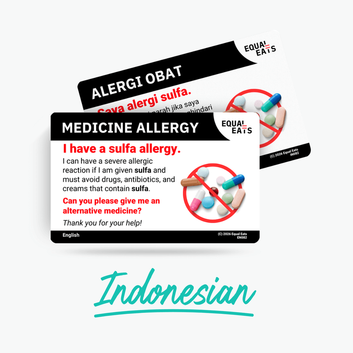 Indonesian Sulfa Allergy Card