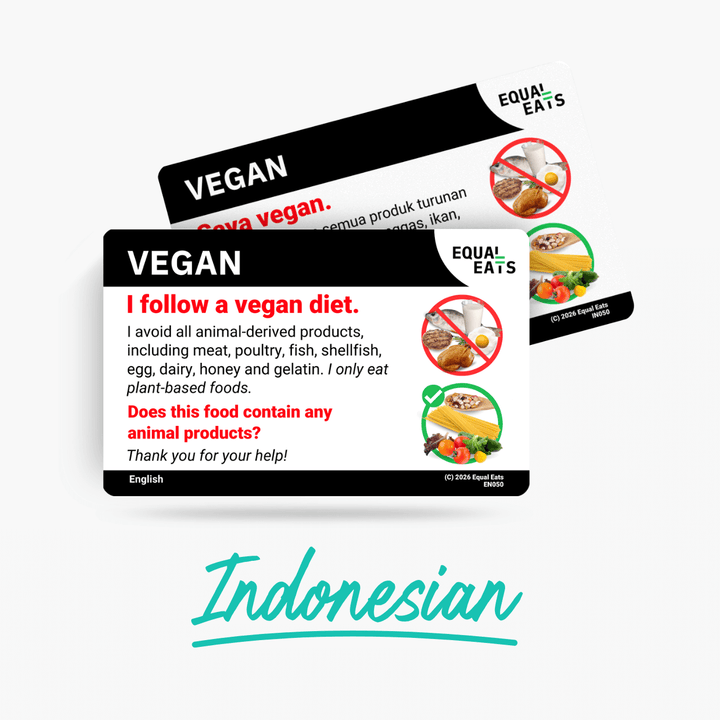 Indonesian Vegan Card