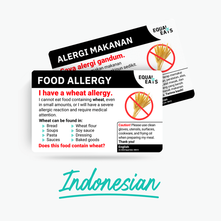 Indonesian Wheat Allergy Card