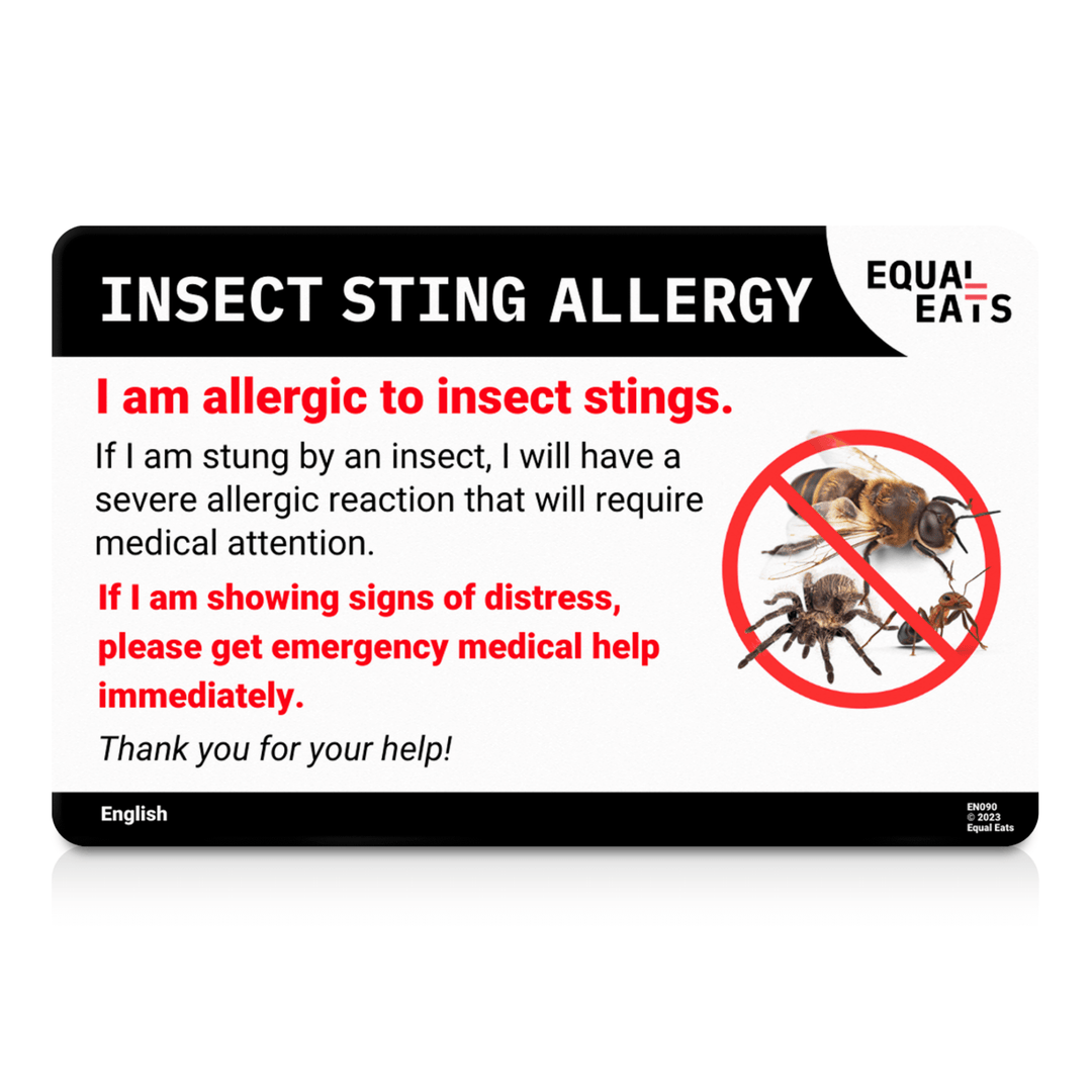 Catalan Insect Sting Allergy Card