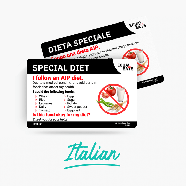 Italian AIP Diet Card