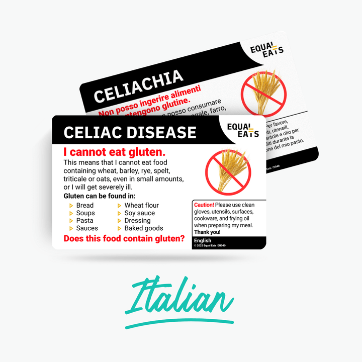 Italian Celiac Disease Card