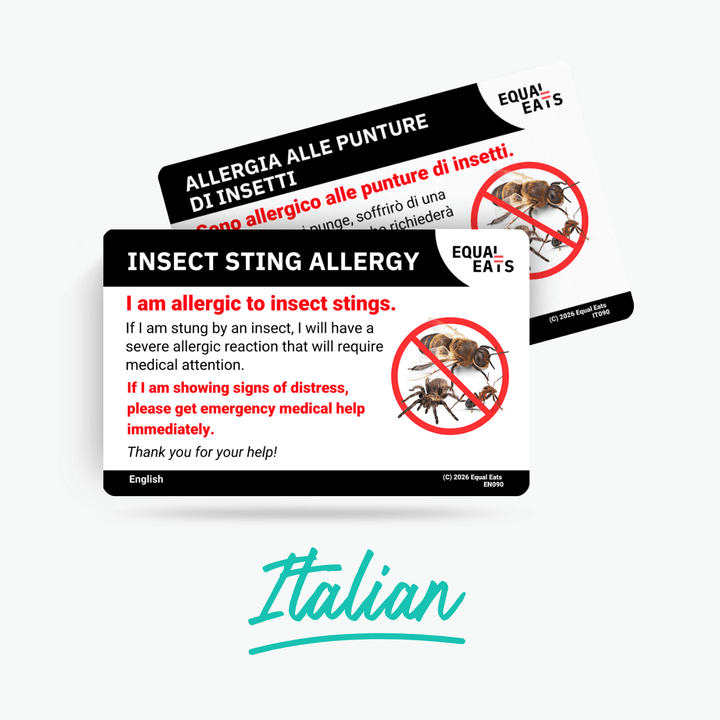 Italian Insect Sting Allergy Card