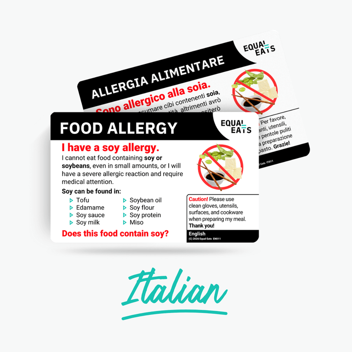 Italian Soy Allergy Card