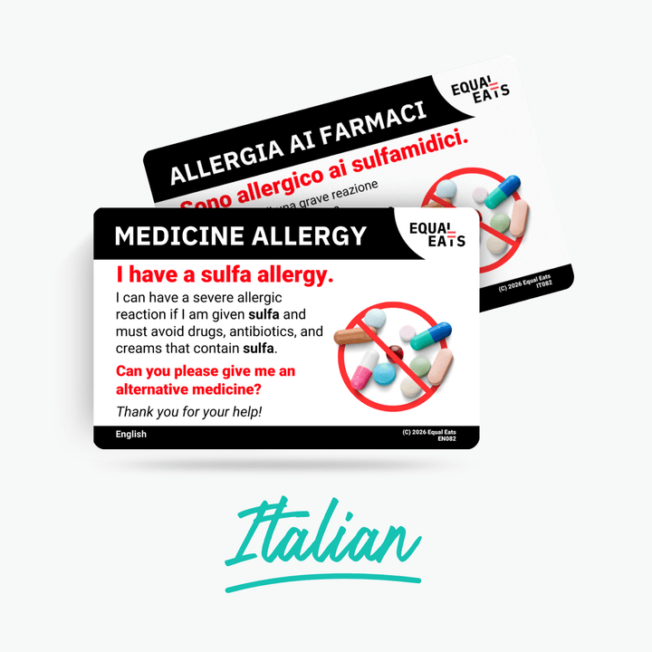 Italian Sulfa Allergy Card